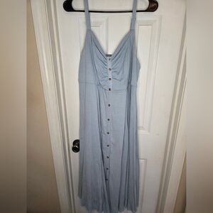 Torrid Light Blue Button-Down Dress